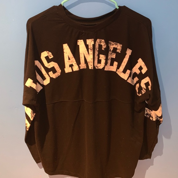 Women’s long sleeve shirt black Los Angeles size M - Picture 2 of 2
